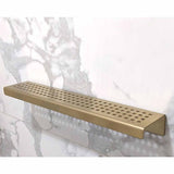 SereneDrains Shower Shelf Stainless Steel Traditional Square - Satin Gold