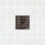 SereneDrains Square Shower Drain Kit with Base - Broken Lane - Polished Chrome - 6 Inch