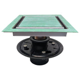 SereneDrains Square Shower Drain Kit with Base - Invisible - Finishless - 6 Inch