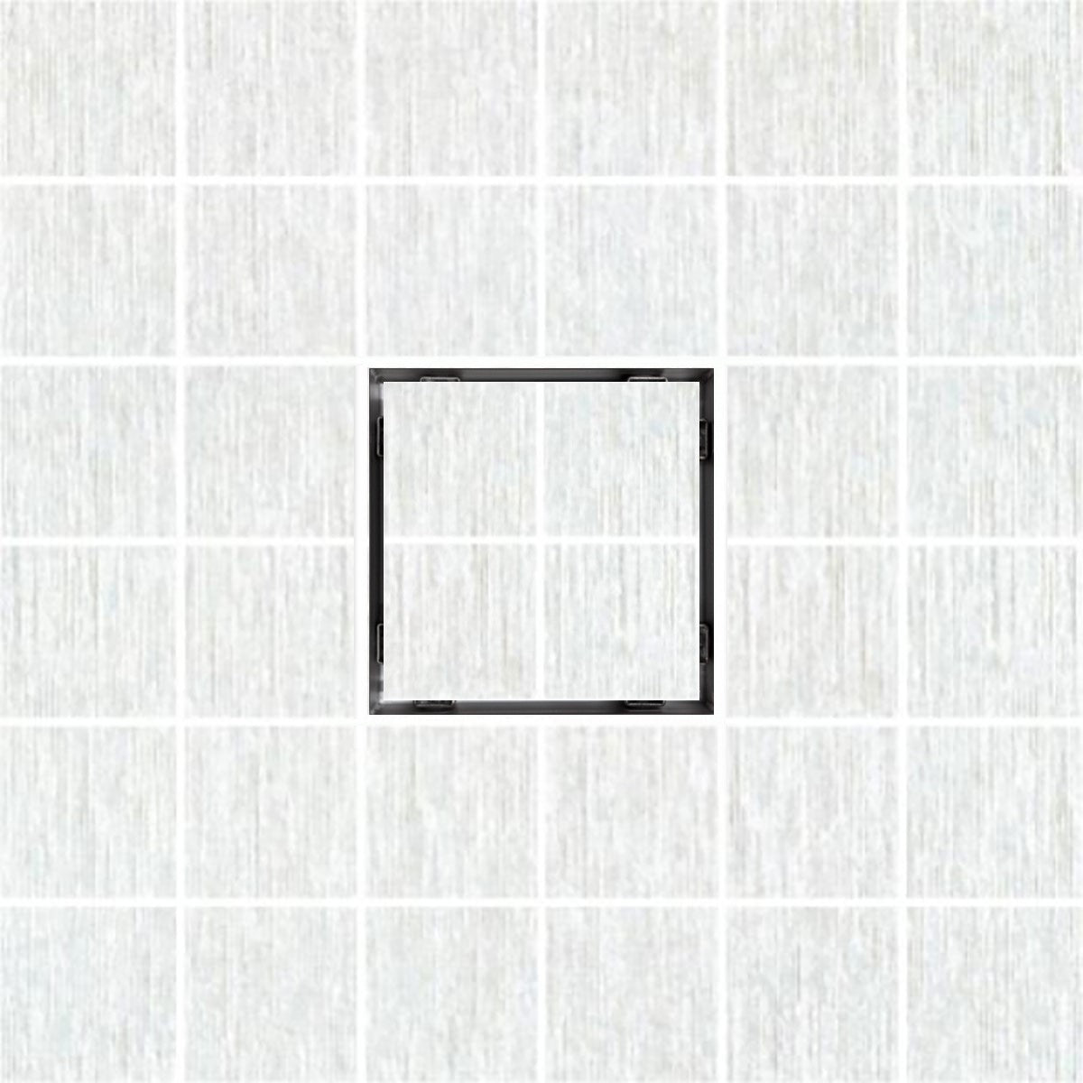 SereneDrains Square Shower Drain Kit with Base - Invisible - Finishless - 6 Inch