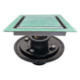 SereneDrains Square Shower Drain Kit with Base - Invisible - Finishless - 6 Inch Cast Iron