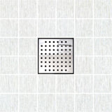 SereneDrains Square Shower Drain Kit with Base - Traditional Square - Polished Chrome - 6 Inch