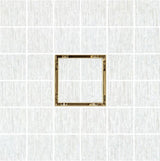 SereneDrains Square Shower Drain Kit with Base - Tile Insert - Matte Gold - 5 Inch