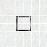 SereneDrains Square Shower Drain Kit with Base - Tile Insert - Brushed Nickel - 4 Inch