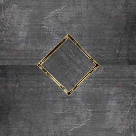 Serene Drains Square Shower Drain Tile Insert Gold 5 Inch