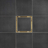 SereneDrains Square Shower Drain Tile Insert Satin Gold 5 Inch
