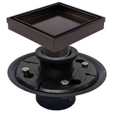 5 inch square tile insert shower drain kit in Oil Rubbed Bronze with ABS drain