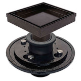 5 inch square tile insert shower drain kit in Oil Rubbed Bronze with Cast Iron drain