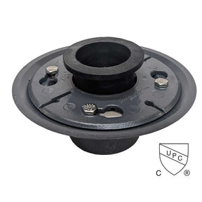 SereneDrains PVC 2 Inch Shower Drain Base for Linear Square Shower Drains Rubber Fitting