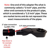SereneDrains ABS Horizontal Side Discharge Outlet Low Profile Shower Drain Assembly Reducer PVC Base Pipe Fitting P Trap