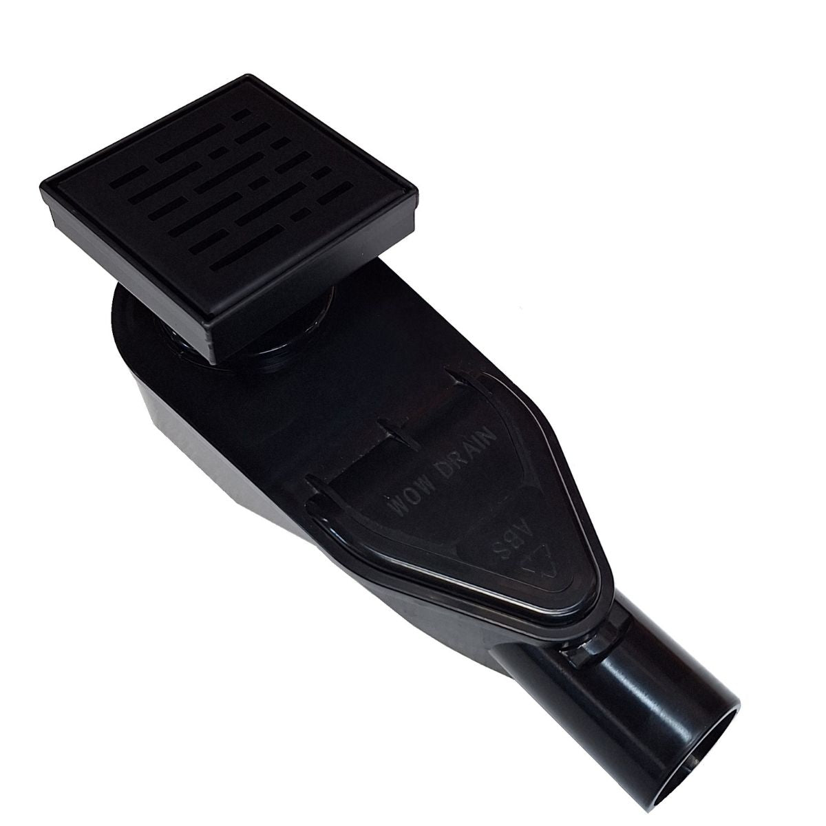 SereneDrains ABS Horizontal Side Discharge Outlet Low Profile Shower Drain Assembly Reducer PVC Base Pipe Fitting P Trap
