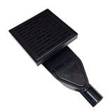 SereneDrains ABS Horizontal Side Discharge Outlet Low Profile Shower Drain Assembly Reducer PVC Base Pipe Fitting P Trap