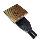 SereneDrains ABS Horizontal Side Discharge Outlet Low Profile Shower Drain Assembly Reducer PVC Base Pipe Fitting P Trap