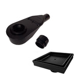 SereneDrains ABS Horizontal Side Discharge Outlet Low Profile Shower Drain Assembly Reducer PVC Base Pipe Fitting P Trap