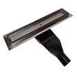 SereneDrains Tile Insert with discharge drain in Brushed Nickel 
