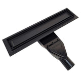 SereneDrains Tile Insert with discharge drain in matte black