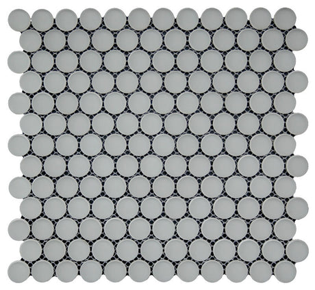 Simpson Desert Dots Urban Mist matte mosaic tile on sheet