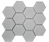 Simpson Desert Hexagon Glass Tile Urban Mist Matte