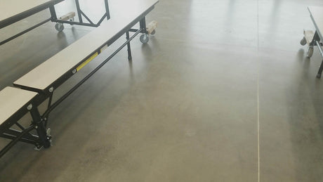 concrete floor in an indoor setting applied with Smith Paint Poly-SB