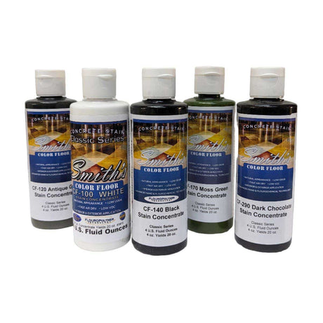 Set of Smith's Concrete Stain bottles in 4 oz