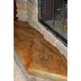 Stone fireplace Smith's Paint Concrete Metallic stain Metallic Cement
