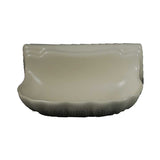 Small Biscuit Matte porcelain soap dish shell for tiled shower and bathroom walls.