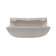 Small biscuit glossy porcelain soap dish shell for tiled shower and bathroom walls.