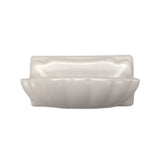 Matte White porcelain soap dish with a clean built-in design for bathroom storage.