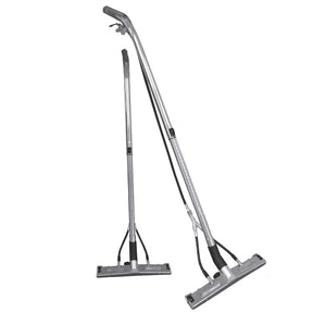 Telescopic squeegee wand with 4 jet rinse system for stone restoration