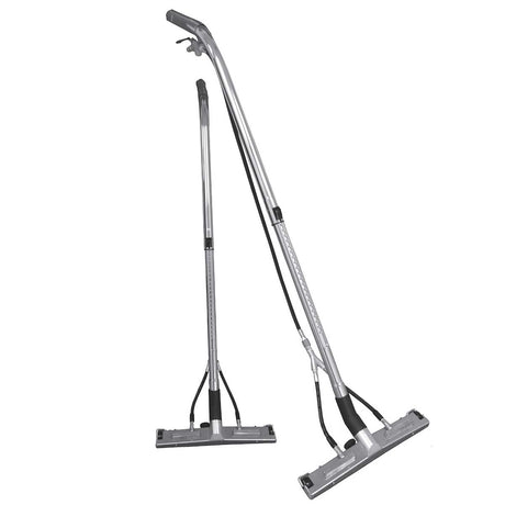 Telescopic squeegee wand with 4 jet rinse system for stone restoration