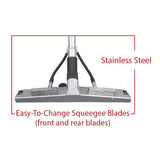 Professional slurry removal wand with adjustable telescopic handle