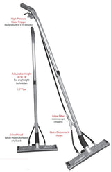 Telescopic Squeegee Wand 4-Jet adjustable handle