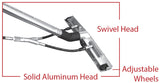 Telescopic Squeegee Wand 4-Jet adjustable handle