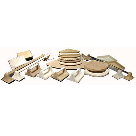 Natural Stone Bathroom Accessory Series in Ivory and Noche with Niches, Shelves, Soap Dishes and Tissue Holders