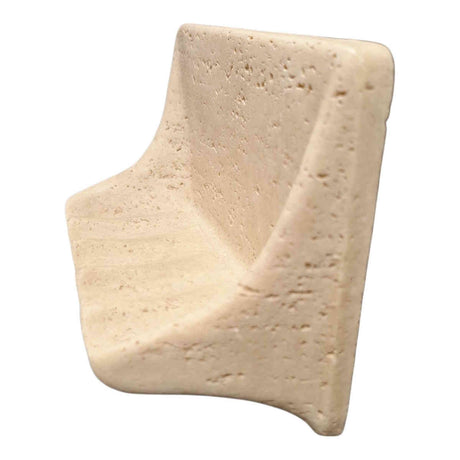 Cast stone soap dish flat back wall mount in ivory