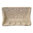 Cast stone soap dish flat back wall mount in Almond finish