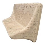 Almond cast stone wall mounted soap dish for shower