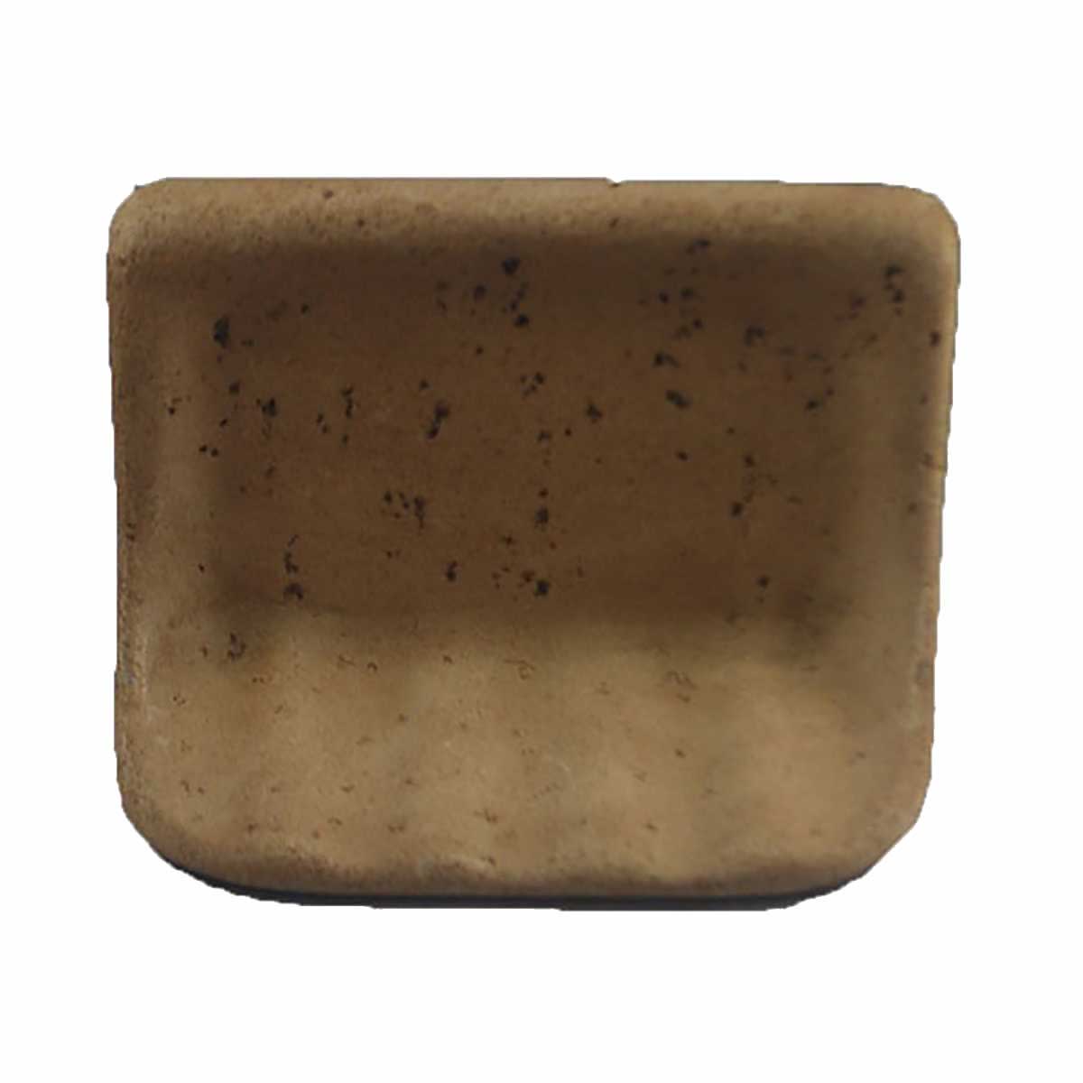 Mocha Travertine Soap Dish for Shower Wall Installation