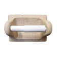 Cast stone toilet paper holder flat back wall mount in ivory finish