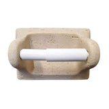 Cast stone toilet paper holder flat back wall mount in ivory finish