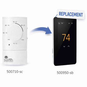 SunStat View Programmable Thermostat 500710-SC Floor Heating Thermostat