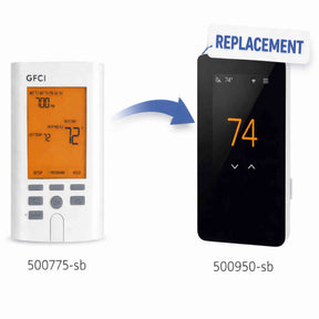 SunStat View Programmable Thermostat 500775-SB and 500775-BB Floor Heating Thermostat
