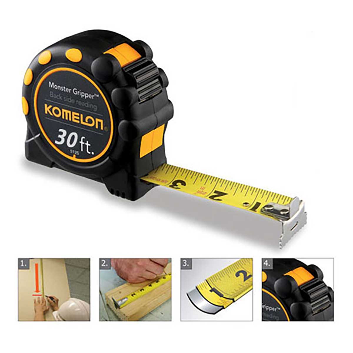 Professional 30 x 1 inch tape measure for tile flooring and construction