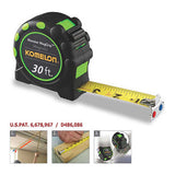 Double sided 30 ft measuring tape with magnetic hook