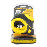 25 ft tape measure with easy read fractional markings
