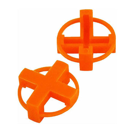 Orange 1/4 inch (6 mm) TAVY Tile and Stone Cross Spacer for large format tile installation