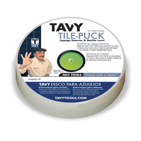 TAVY Tile Puck for ceramic tile, porcelain tile, and natural stone installation