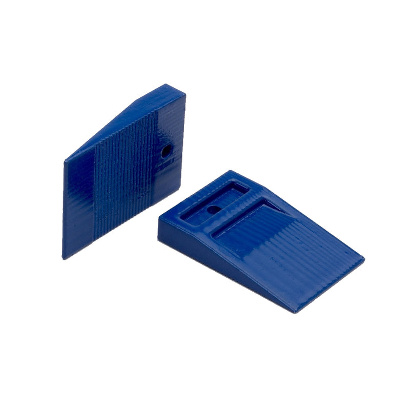 Blue 3/16 inch (5 mm) TAVY tile leveling wedge for large format tile installation and lippage control