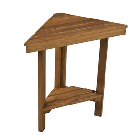 Mini teak corner shower bench