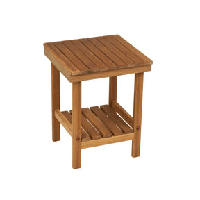 Small Square teak shower bench handcrafted in USA